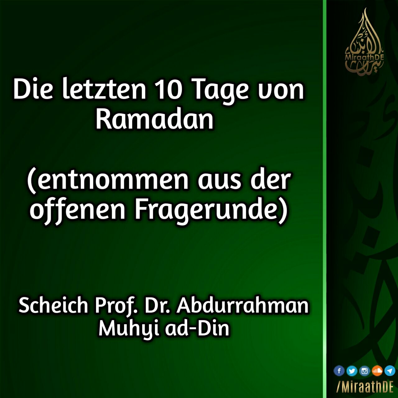 letzte tage muhydin