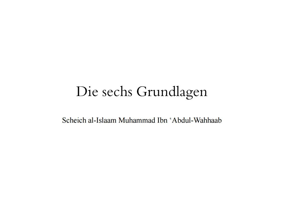 sechs grundagen